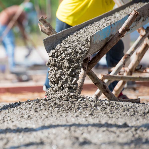 concrete being poured